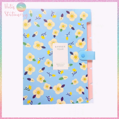 [HOTIS] 18 màu - File đựng tài liệu A4 - 5 ngăn phân trang - File lưu trữ tài liệu, giấy tờ, hồ sơ