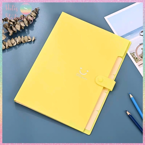 [HOTIS] 18 màu - File đựng tài liệu A4 - 5 ngăn phân trang - File lưu trữ tài liệu, giấy tờ, hồ sơ