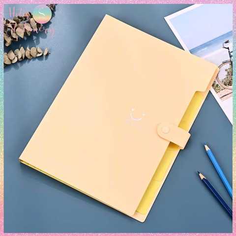 [HOTIS] 18 màu - File đựng tài liệu A4 - 5 ngăn phân trang - File lưu trữ tài liệu, giấy tờ, hồ sơ