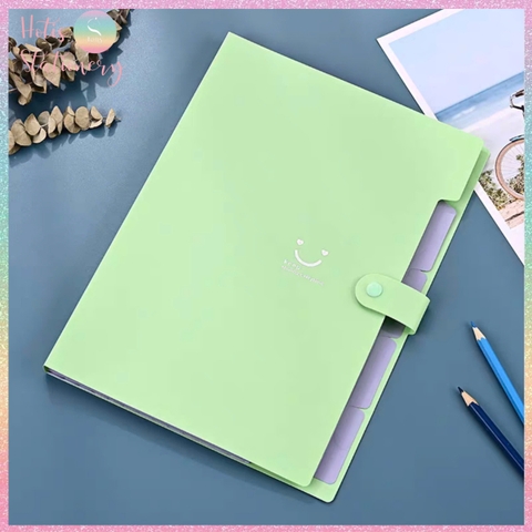 [HOTIS] 18 màu - File đựng tài liệu A4 - 5 ngăn phân trang - File lưu trữ tài liệu, giấy tờ, hồ sơ