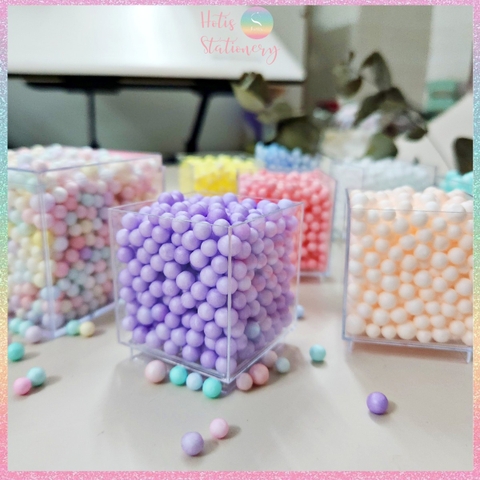 [HOTIS] 1KG Hạt size trung 4-6mm - Hạt xốp màu macaron trang trí hộp quà tặng, xốp lót hộp, xốp phủ bóc quà