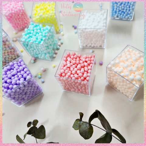 [HOTIS] 1KG Hạt size trung 4-6mm - Hạt xốp màu macaron trang trí hộp quà tặng, xốp lót hộp, xốp phủ bóc quà