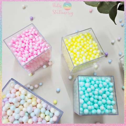 [HOTIS] 1KG Hạt size trung 4-6mm - Hạt xốp màu macaron trang trí hộp quà tặng, xốp lót hộp, xốp phủ bóc quà