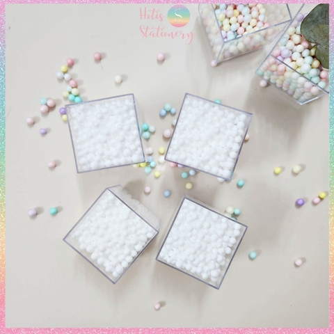 [HOTIS] Hạt xốp màu macaron trang trí hộp quà tặng, xốp lót hộp, xốp phủ bóc quà