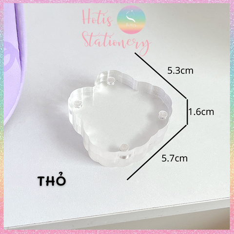 [HOTIS] Khung acrylic mini hoạt hình trong suốt khóa nam châm đựng ảnh thẻ để bàn