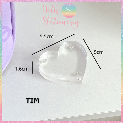[HOTIS] Khung acrylic mini hoạt hình trong suốt khóa nam châm đựng ảnh thẻ để bàn