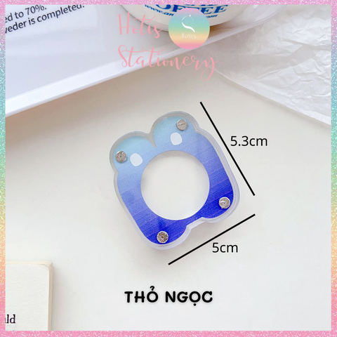 [HOTIS] Khung acrylic mini hoạt hình trong suốt khóa nam châm đựng ảnh thẻ để bàn