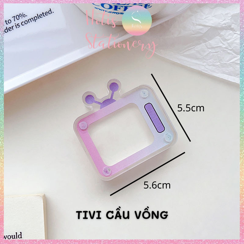 [HOTIS] Khung acrylic mini hoạt hình trong suốt khóa nam châm đựng ảnh thẻ để bàn