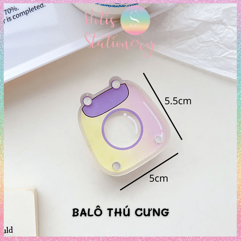 [HOTIS] Khung acrylic mini hoạt hình trong suốt khóa nam châm đựng ảnh thẻ để bàn