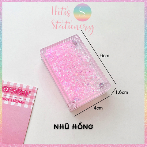 [HOTIS] Khung acrylic mini hoạt hình trong suốt khóa nam châm đựng ảnh thẻ để bàn