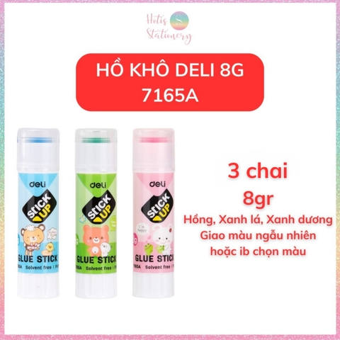[HOTIS] Hồ khô 8g/ 15g/ 36g Deli Glue Stick 3 màu chai lớn tiết kiệm hơn