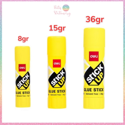 [HOTIS] Hồ khô 8g/ 15g/ 36g Deli Glue Stick 3 màu chai lớn tiết kiệm hơn