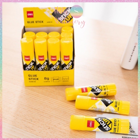 [HOTIS] Hộp 12 chai hồ khô 8g/ 15g/ 36g Deli Glue Stick 3 màu chai lớn tiết kiệm hơn