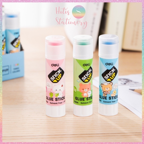 [HOTIS] Hộp 12 chai hồ khô 8g/ 15g/ 36g Deli Glue Stick 3 màu chai lớn tiết kiệm hơn