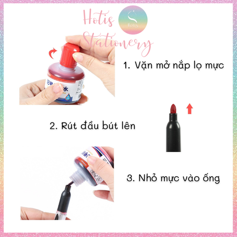[HOTIS] Mực bút lông dầu Chotune Permanent Marker Ink - Lọ 50ml
