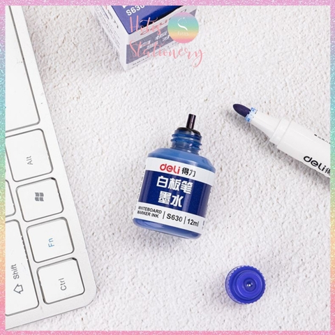 [HOTIS] Mực nạp bút lông bảng Deli tẩy xóa được