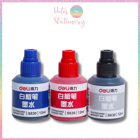 [HOTIS] Mực nạp bút lông bảng Deli tẩy xóa được