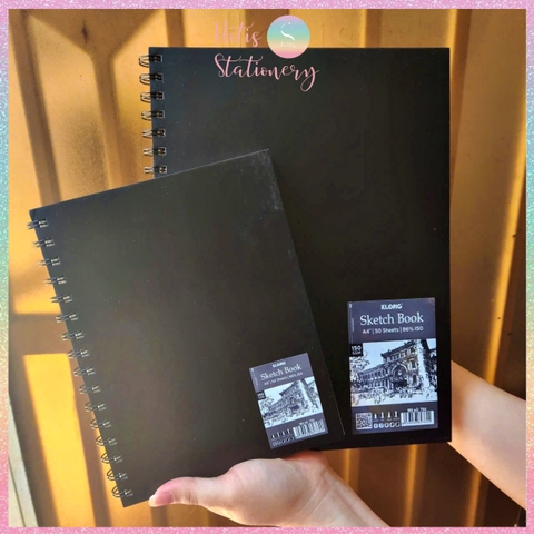 [HOTIS] Sổ Vẽ Phác Thảo Giấy Trơn Sketchbook KLONG A5 A4 50 Tờ 150gsm - Chất Giấy Dày, Trơn Mượt, Lò Xo Tiện Lợi