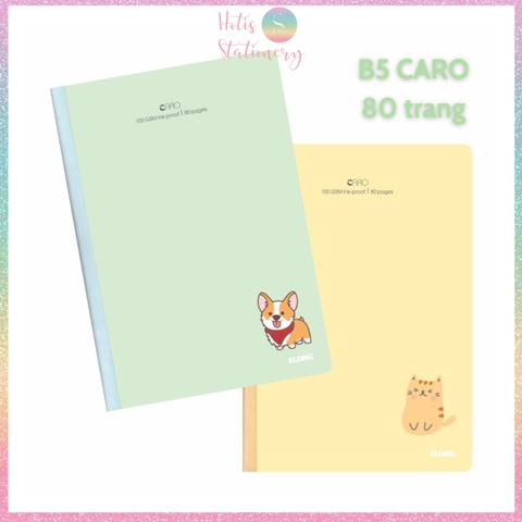 [HOTIS] Vở may dán gáy Kẻ ô Caro KLong 100gsm - 80/120/200 trang