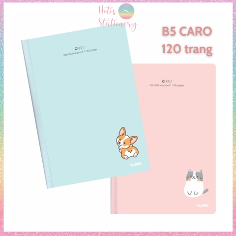 [HOTIS] Vở may dán gáy Kẻ ô Caro KLong 100gsm - 80/120/200 trang