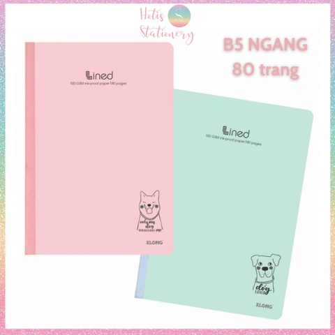 [HOTIS] Vở may dán gáy Kẻ ngang Line KLong - 80/120/200 trang