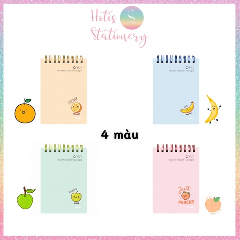 [HOTIS] Sổ lò xo kép size mini B7 Caro 120 trang MS934