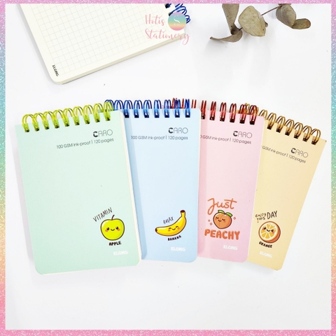 [HOTIS] Sổ lò xo kép size mini B7 Caro 120 trang MS934