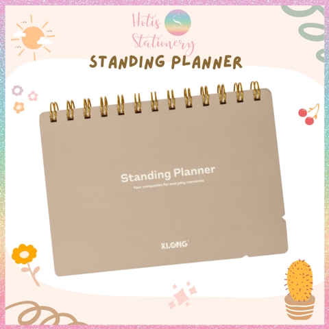 [HOTIS] Sổ Kế Hoạch Lò Xo Kép Standing Planner B6 160 Trang - Sổ Để Bàn Tiện Lợi, Giấy 100GSM, Thiết Kế Đứng Đa Năng