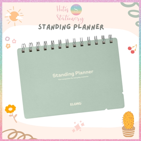 [HOTIS] Sổ Kế Hoạch Lò Xo Kép Standing Planner B6 160 Trang - Sổ Để Bàn Tiện Lợi, Giấy 100GSM, Thiết Kế Đứng Đa Năng