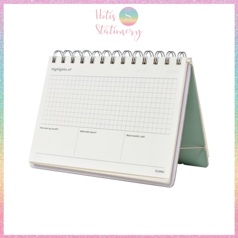 [HOTIS] Sổ Kế Hoạch Lò Xo Kép Standing Planner B6 160 Trang - Sổ Để Bàn Tiện Lợi, Giấy 100GSM, Thiết Kế Đứng Đa Năng