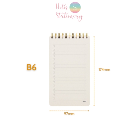 [HOTIS] To Do List Sổ lò xo kép bìa nhựa trong suốt B6 120 trang