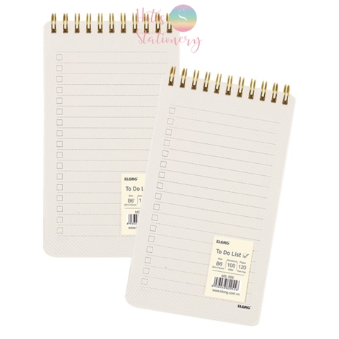 [HOTIS] To Do List Sổ lò xo kép bìa nhựa trong suốt B6 120 trang