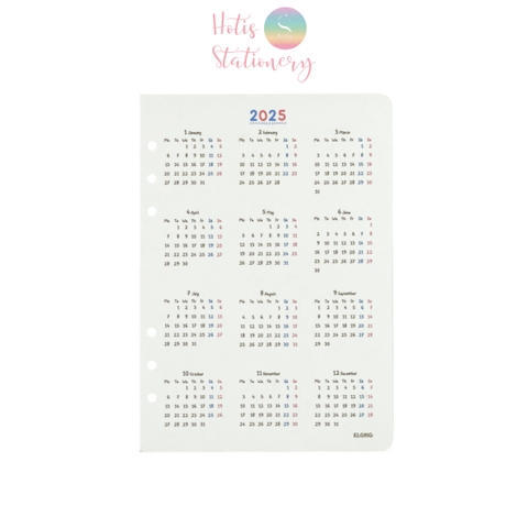 Ruột sổ kế hoạch A5 6 lỗ 96 trang KLONG Paper Planner ruột giấy refill bìa còng