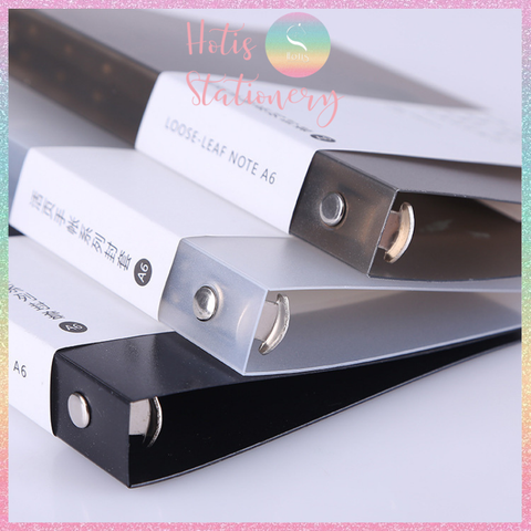 [HOTIS] Color Binder - Bìa còng nâu/ đen/ trắng - A6/ A5/ B5/ A4 (Không kèm giấy)