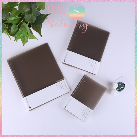 [HOTIS] Color Binder - Bìa còng nâu/ đen/ trắng - A6/ A5/ B5/ A4 (Không kèm giấy)
