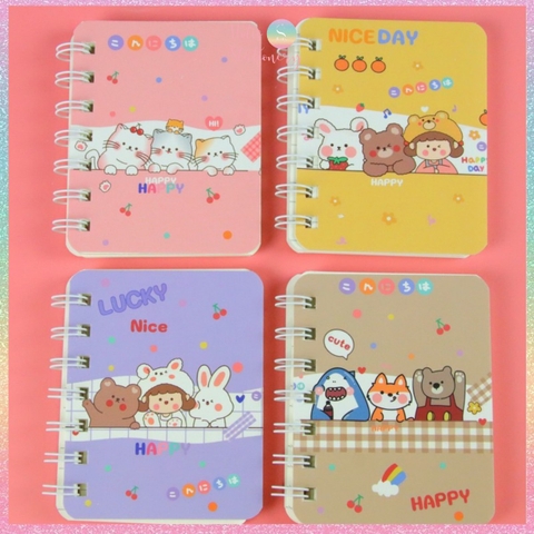 [HOTIS] 20 MẪU - Sổ lò xo mini bìa kép/ đơn - Kẻ ngang/ trơn - 160 trang