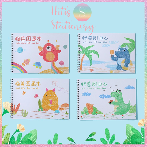 [HOTIS] Sổ vẽ phác thảo sketchbook A4 bìa in hình cute 60 trang