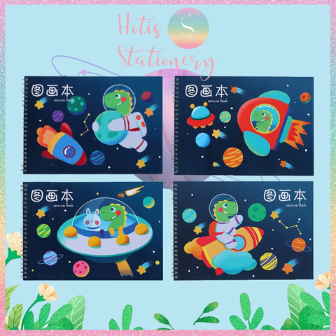 [HOTIS] Sổ vẽ phác thảo sketchbook A4 bìa in hình cute 60 trang