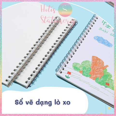 [HOTIS] Sổ vẽ phác thảo sketchbook A4 bìa in hình cute 60 trang