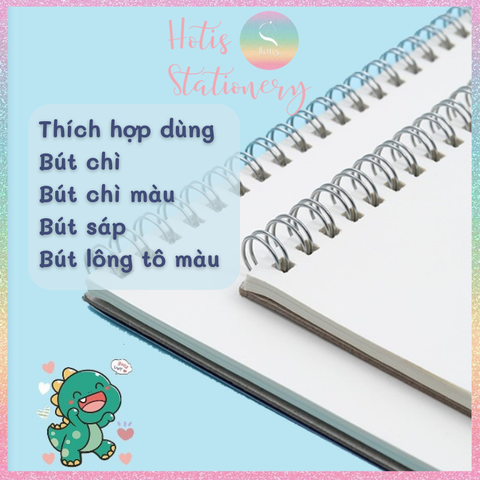 [HOTIS] Sổ vẽ phác thảo sketchbook A4 bìa in hình cute 60 trang