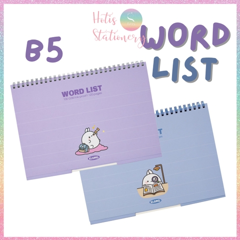 [[HOTIS] Sổ học từ vựng Word List B5 120 trang 100gsm, KLONG MS: 917