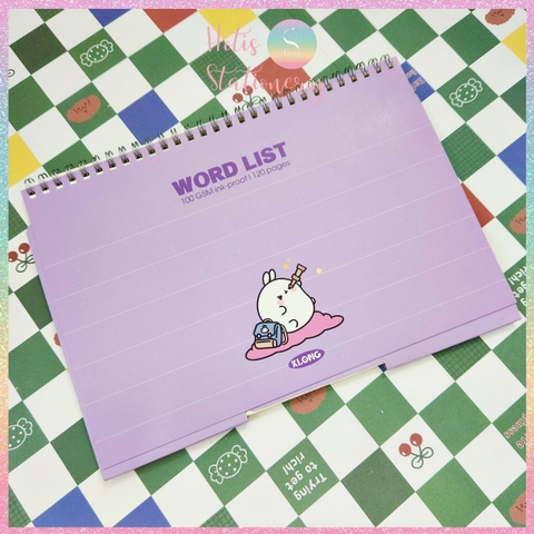 [[HOTIS] Sổ học từ vựng Word List B5 120 trang 100gsm, KLONG MS: 917
