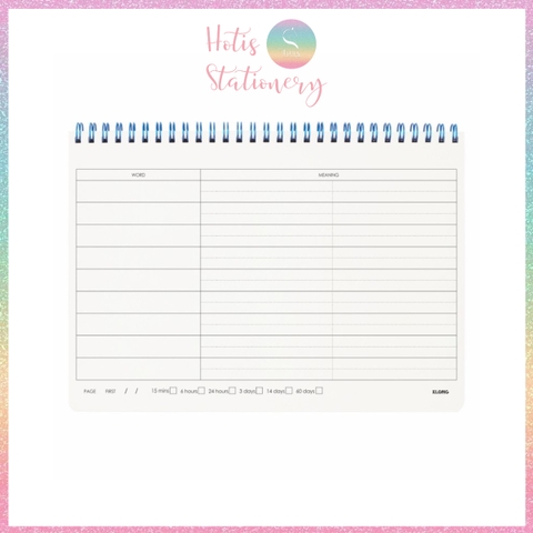 [[HOTIS] Sổ học từ vựng Word List B5 120 trang 100gsm, KLONG MS: 917