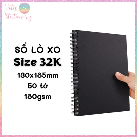 [HOTIS] Sổ lò xo màu đen 100 trang, 180gsm, bìa cứng, sổ vẽ tay graffiti, ablum ảnh kỷ niệm, vẽ tranh