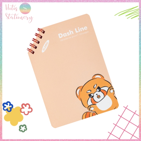 [HOTIS] Sổ lò xo kép chéo A6 Dash Line120 trang, sổ lò xo mini bỏ túi MS 961