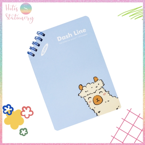 [HOTIS] Sổ lò xo kép chéo A6 Dash Line120 trang, sổ lò xo mini bỏ túi MS 961
