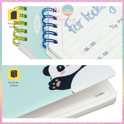 [HOTIS] Sổ lò xo kép chéo A6 Dash Line120 trang, sổ lò xo mini bỏ túi MS 961