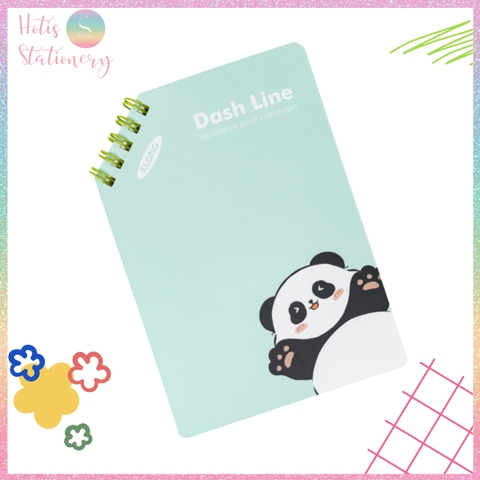 [HOTIS] Sổ lò xo kép chéo A6 Dash Line120 trang, sổ lò xo mini bỏ túi MS 961