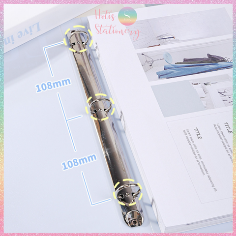 [HOTIS] Bìa Còng A4 3 Chấu Cao Cấp (Xanh / Trắng) Kèm 4 Túi Cài Nút KW-TriO 11 Lỗ Lưu Trữ Tài Liệu Hợp Đồng