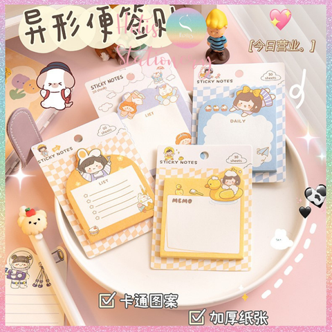 [HOTIS] Set 30 tờ giấy ghi chú, giấy note in màu hoạt hình